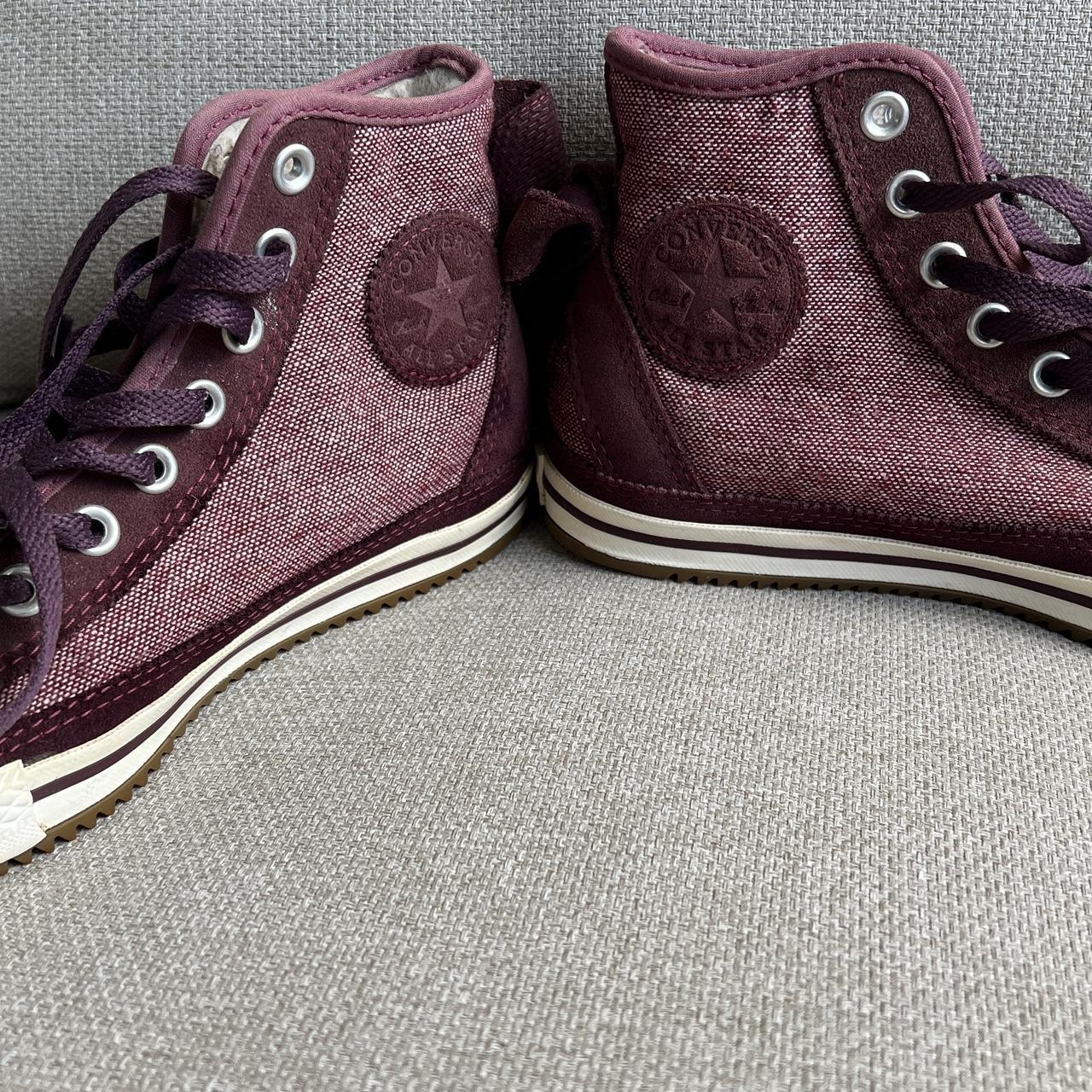 Purple on sale rubber converse