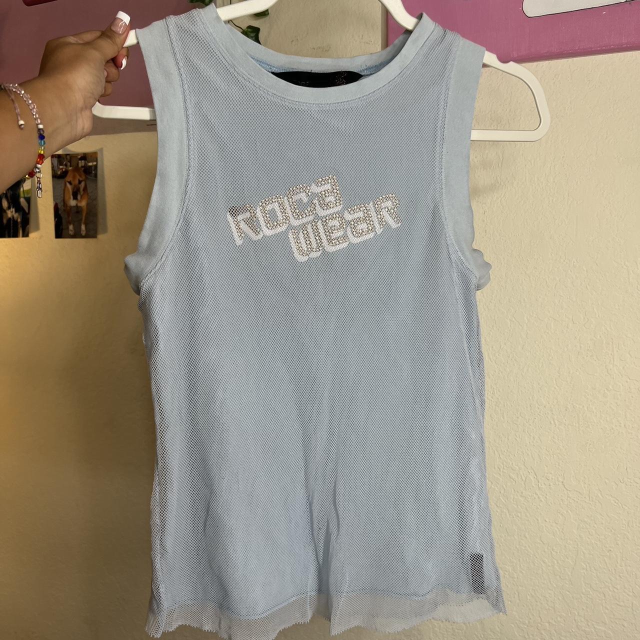 Rocawear Women's Blue and White Vests-tanks-camis | Depop