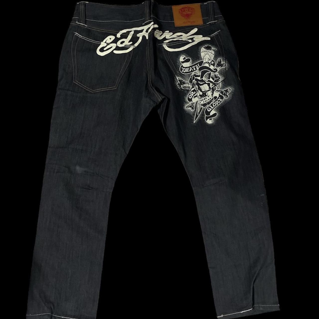 Ed hardy jeans from the 2000’s SUPER RARE!!! Size... - Depop