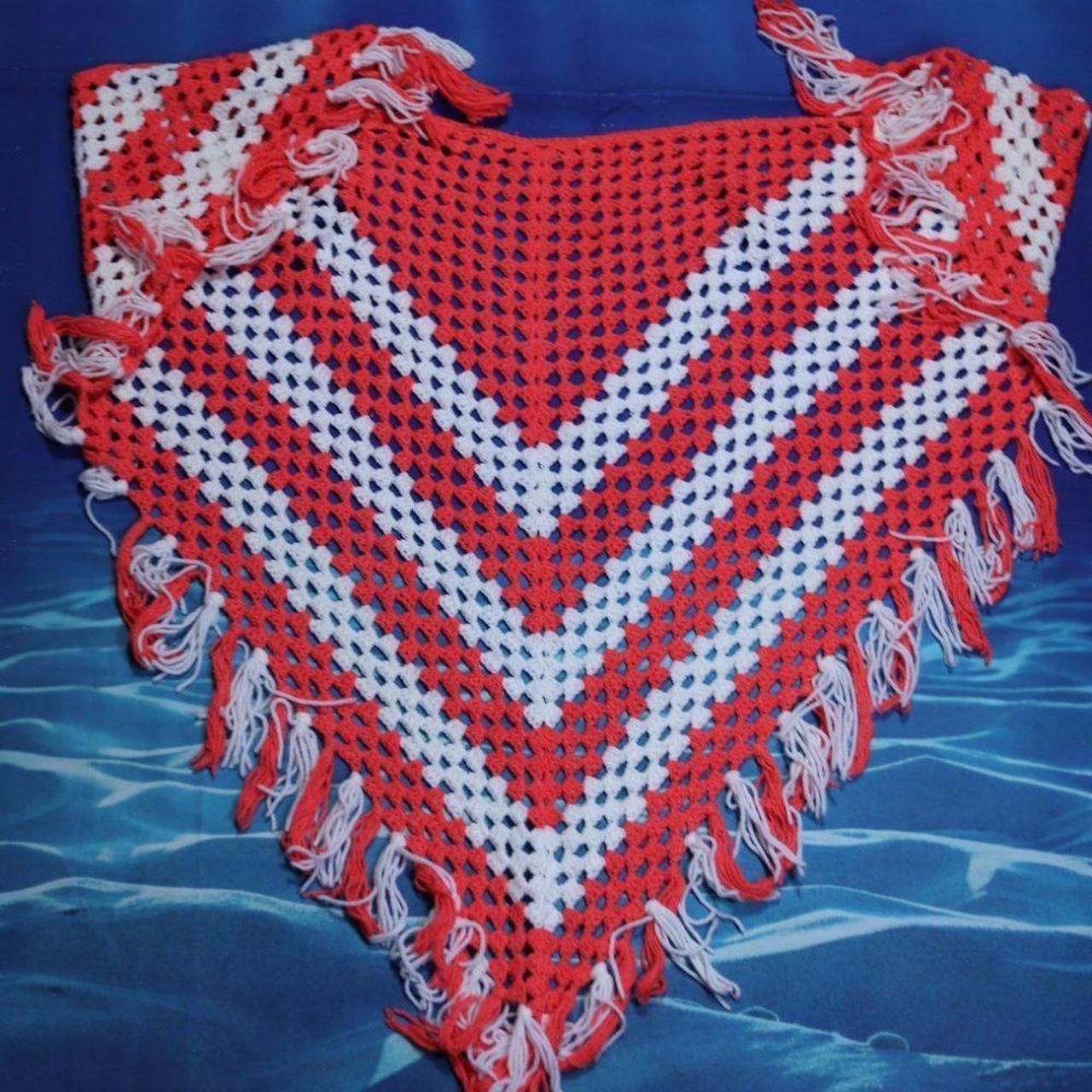 White Handmade Crochet Grandma Core Shawl Scarf