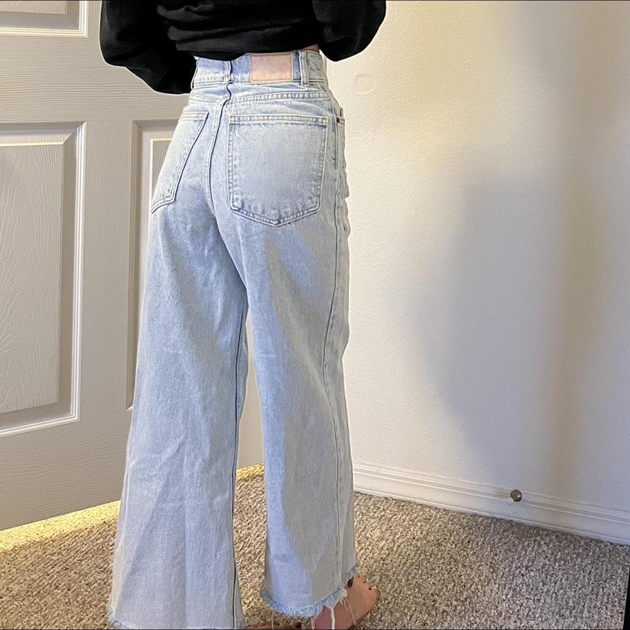 My all time favorite wide leg jeans 😍 Zara size 0 no... - Depop