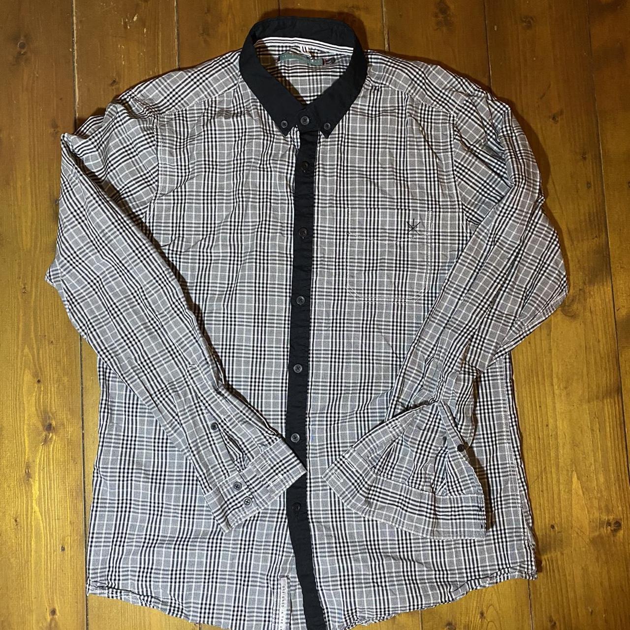 XL Checkered tailor saint long sleeve shirt with... Depop