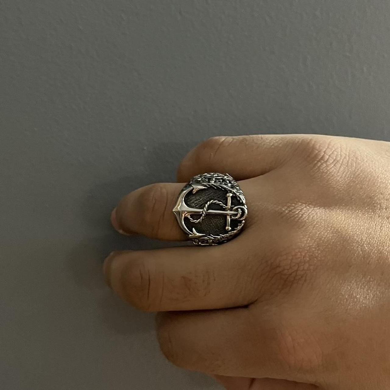 Clocks and colours anchor ring size 9.5 Depop