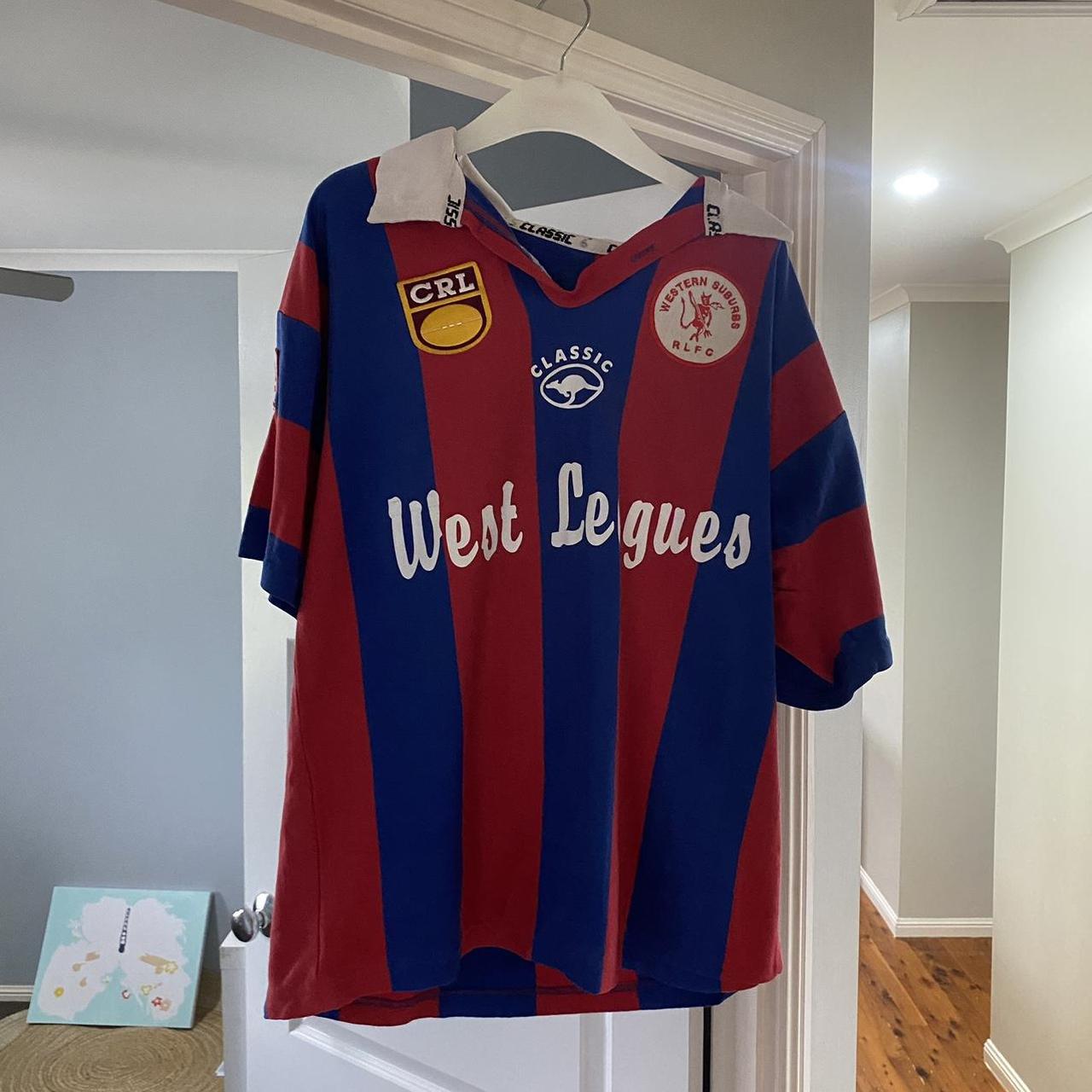 Western Suburbs Red Devils vintage 1990s cotton... Depop