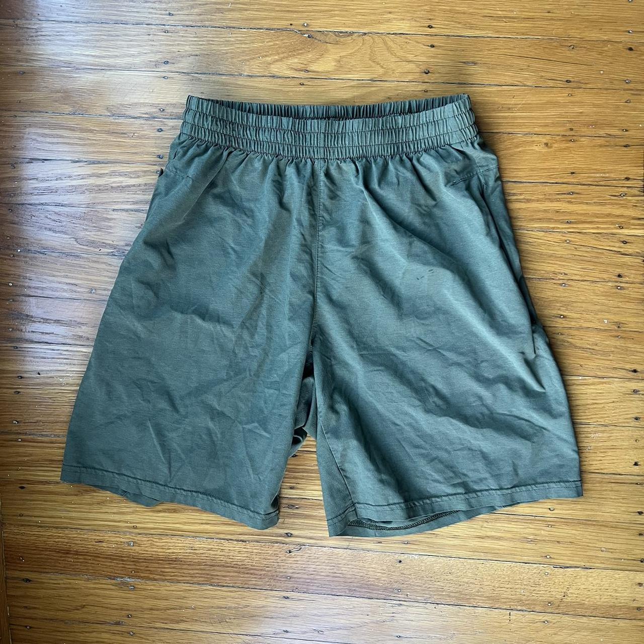 Olive green VRST running workout shorts Comfortable... - Depop