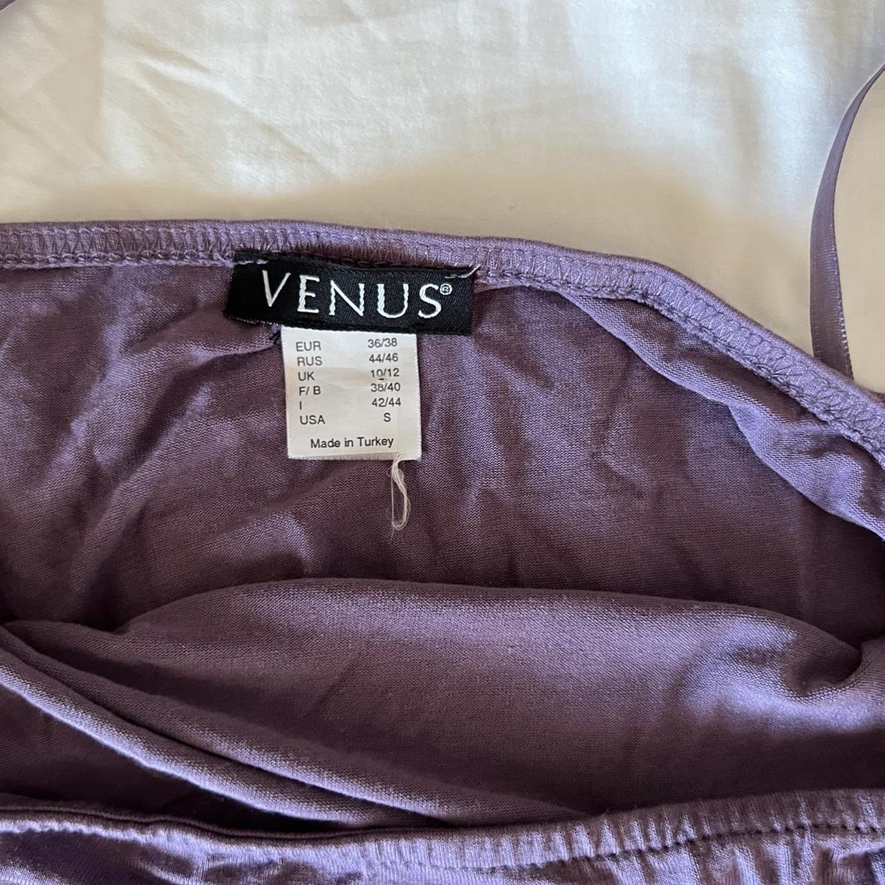 Venus Women's Purple and Silver Top | Depop