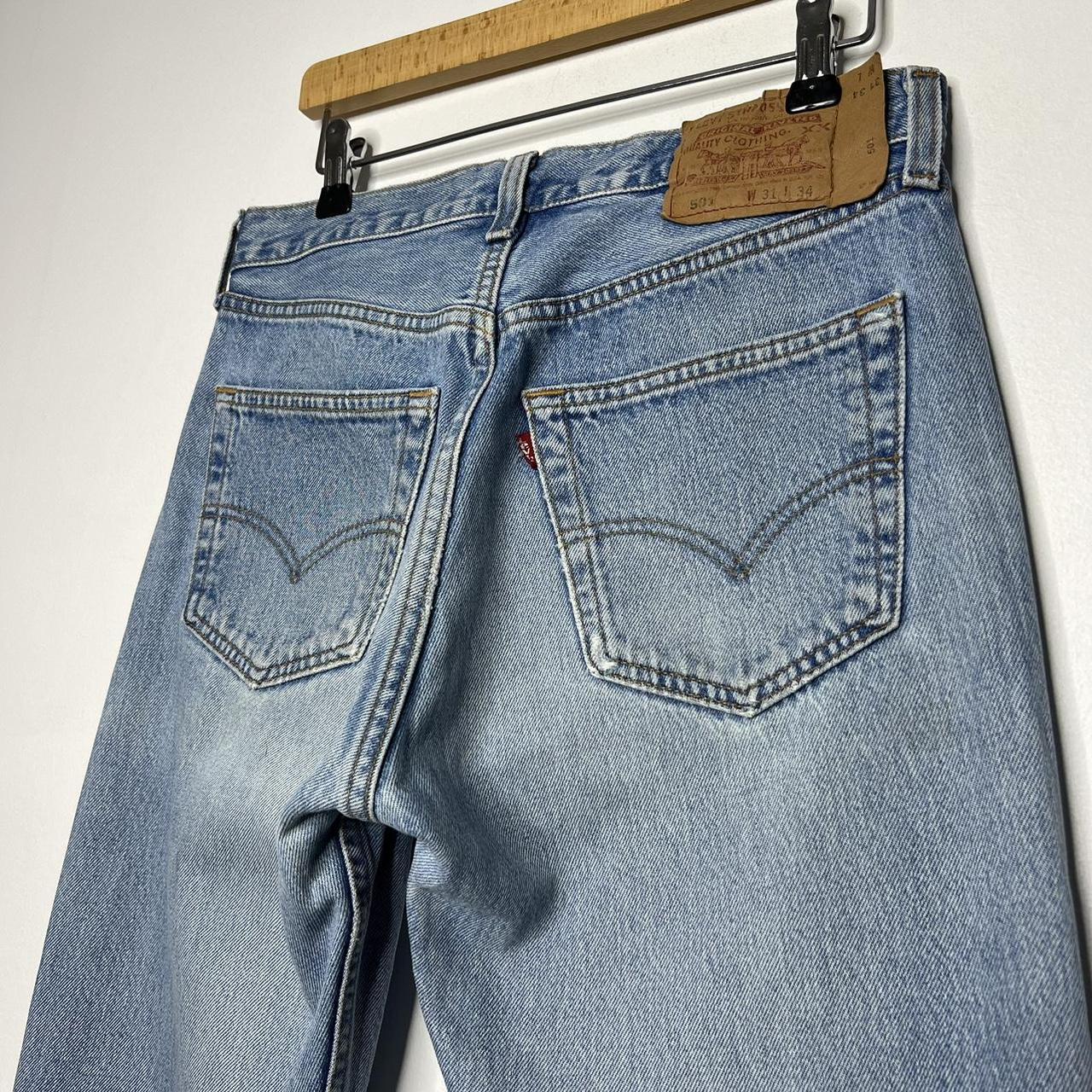 Vintage 90s Levi’s 501 denim jeans Made in USA 🇺🇸... - Depop