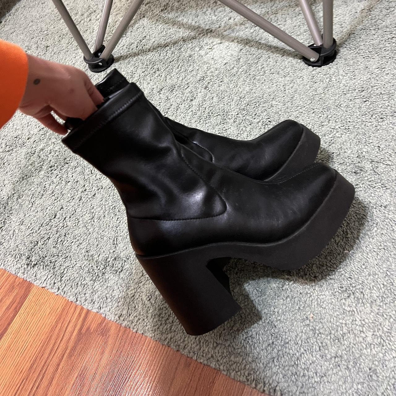 gucci embroidered leather ankle boot with belt dupe