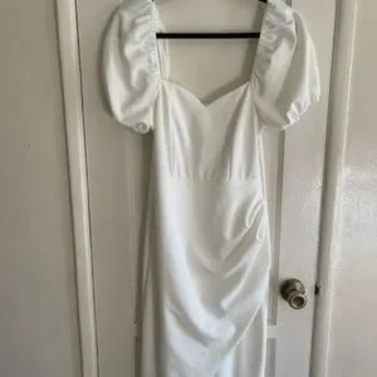 No Greater Love White Puff Sleeve Maxi Dress