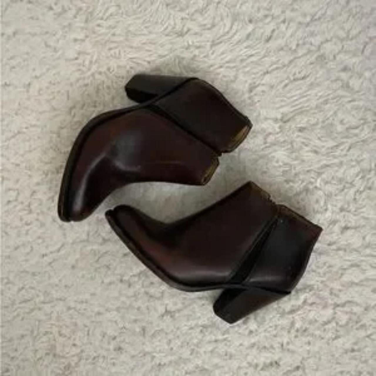 frye leather ankle boots