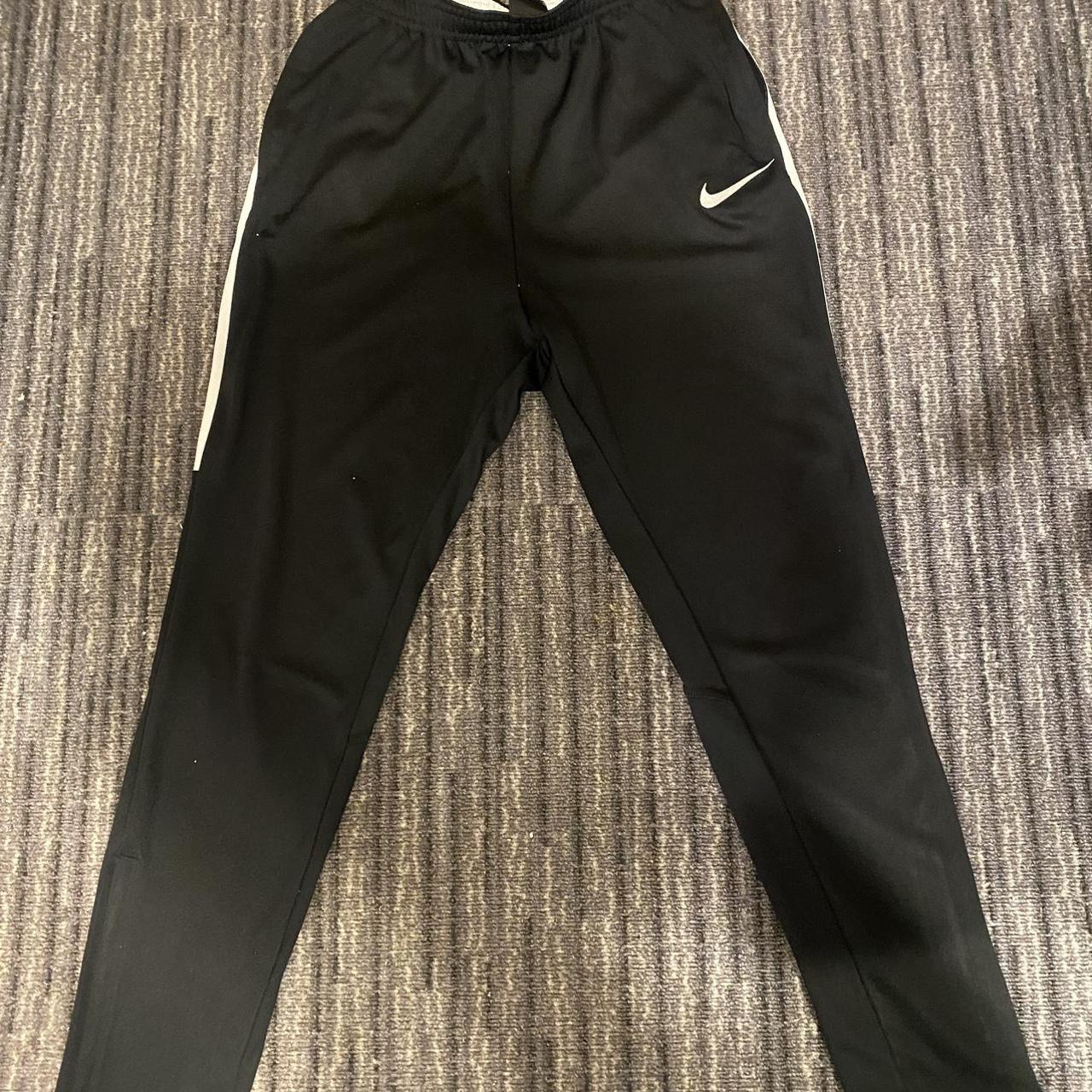 Black nike track joggers size S. Worn 3 times... - Depop