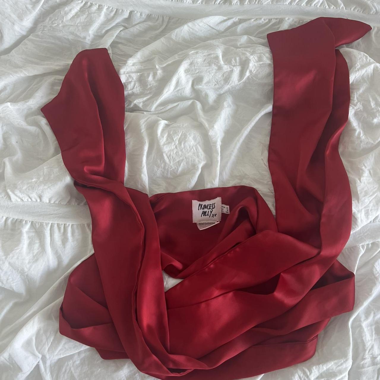 Princess polly red scarf wrap top Can style in... Depop