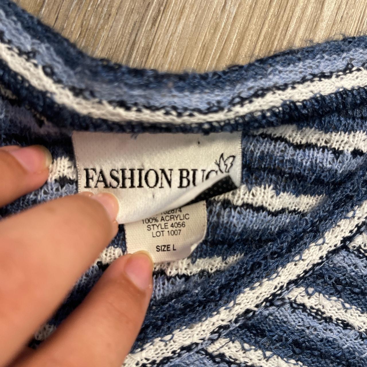 Fashion Baby Women's Blue and White Jumper (2)