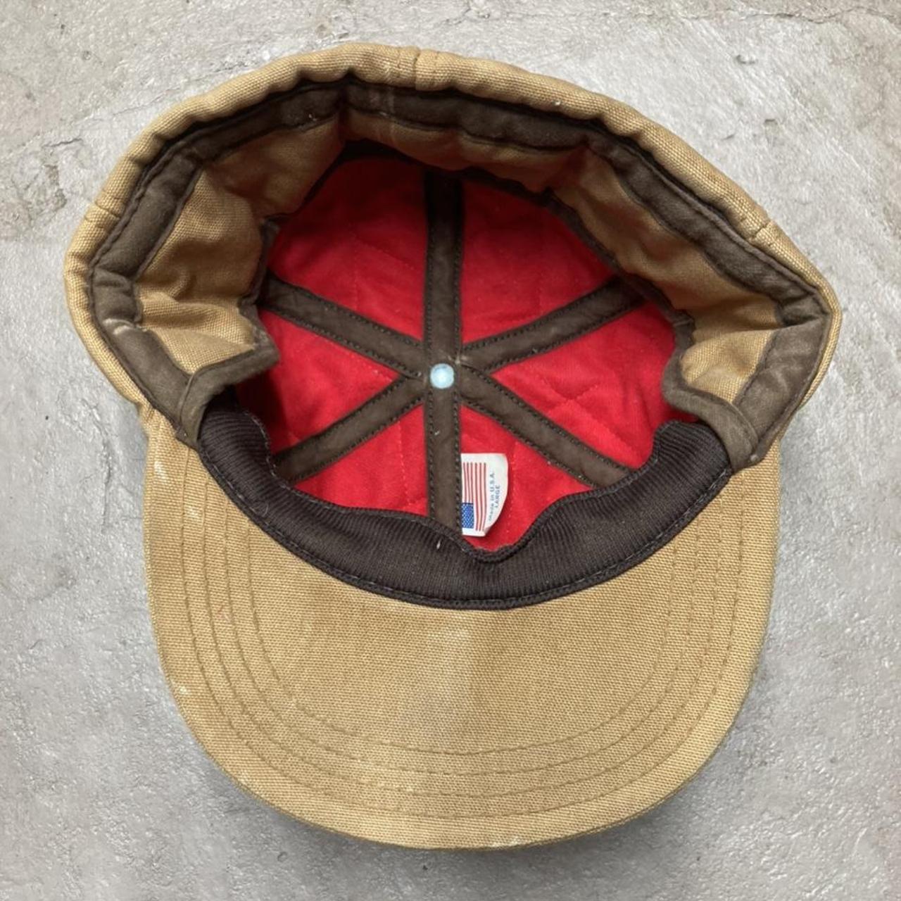 Vintage Carhartt Hat Cap Ear Flaps LARGE Quilted... Depop