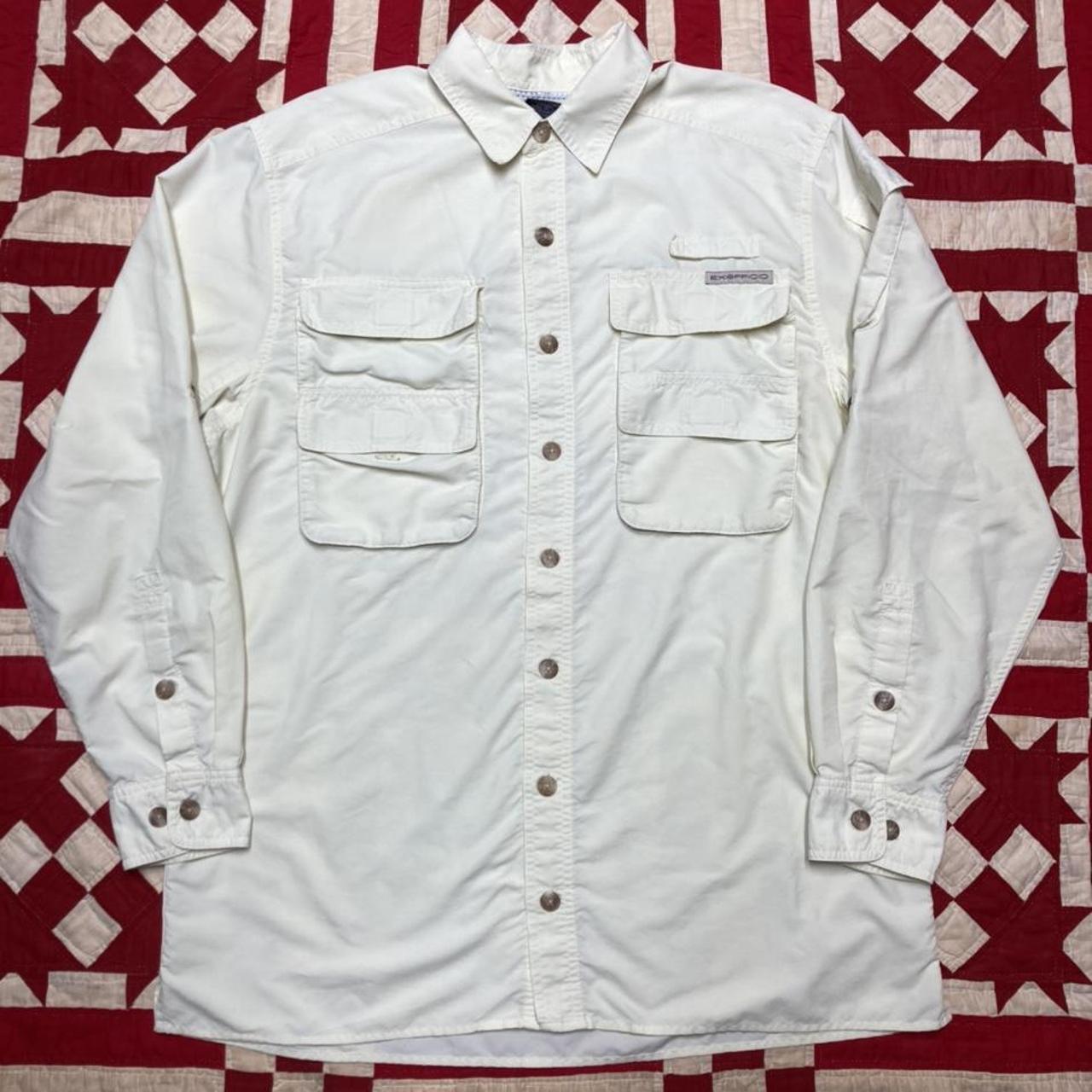 ExOfficio Men's Cream and White Shirt
