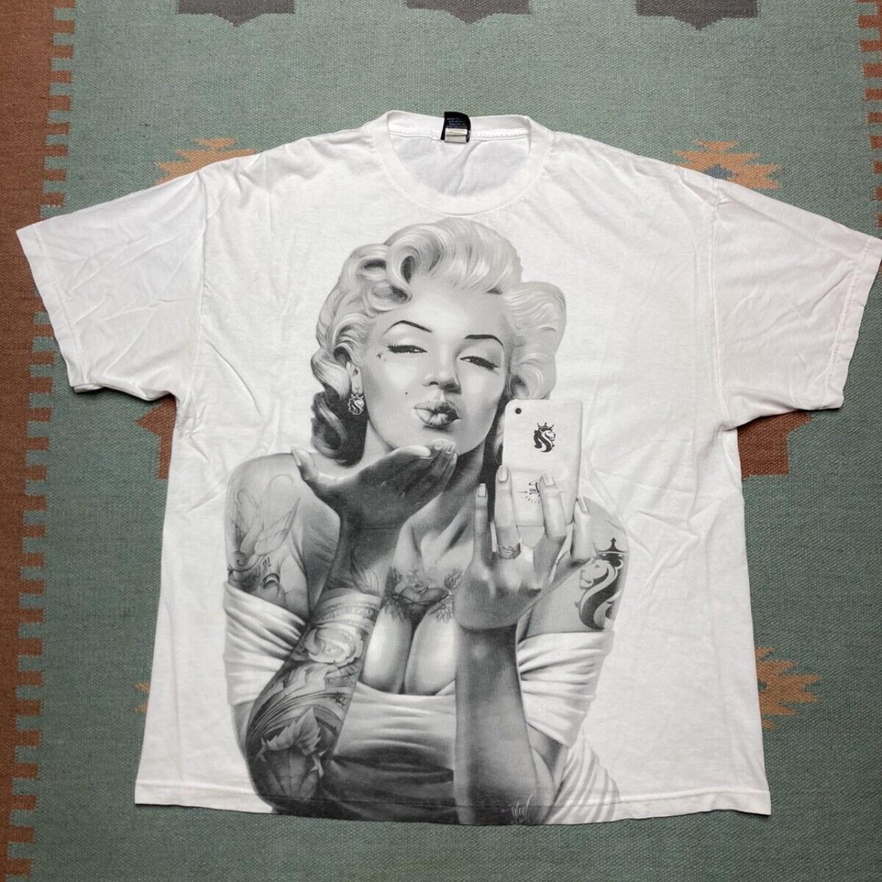 Tatted Marilyn Monroe x SF 49ers tee super - Depop