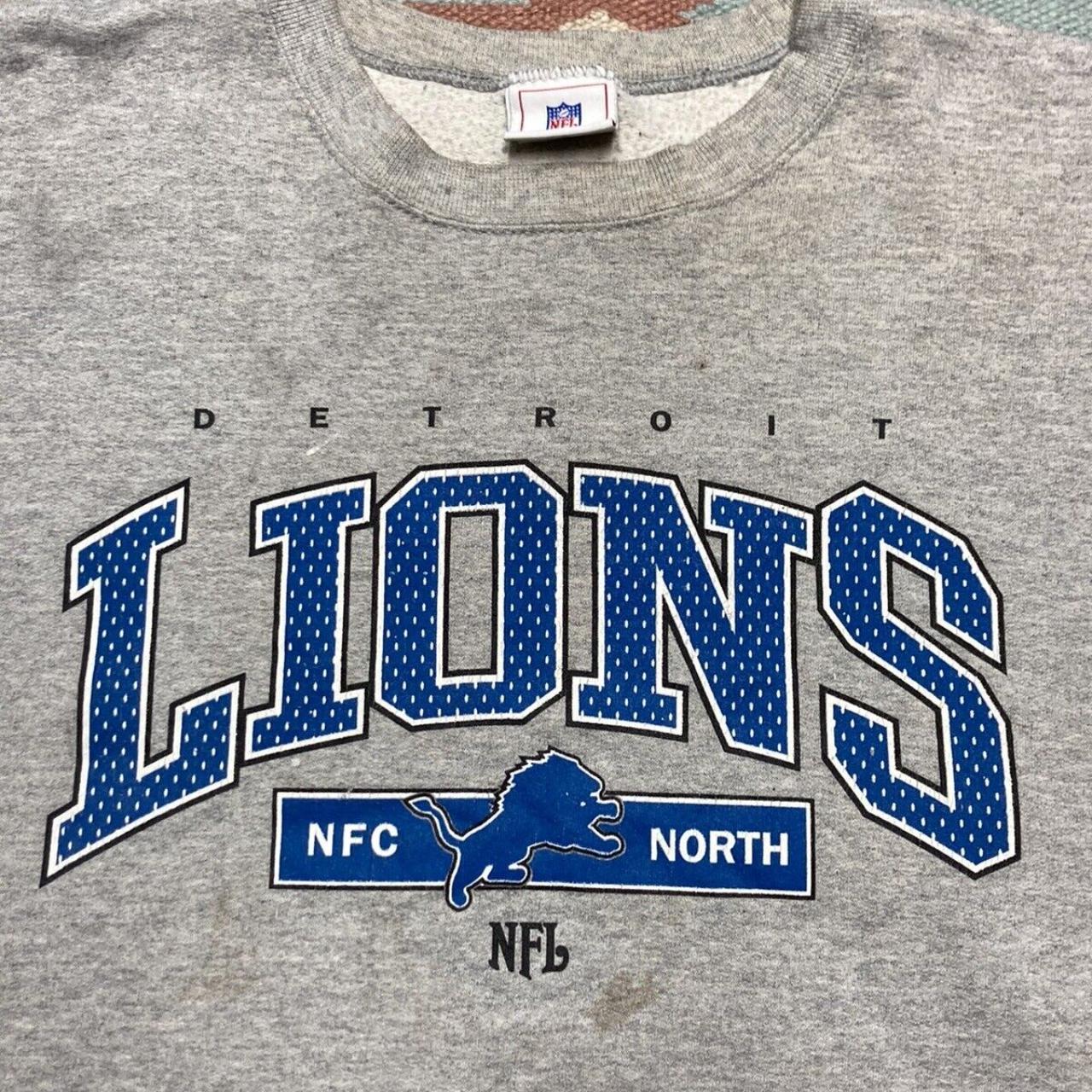 Vintage Detroit lions crewneck sweatshirt heather - Depop