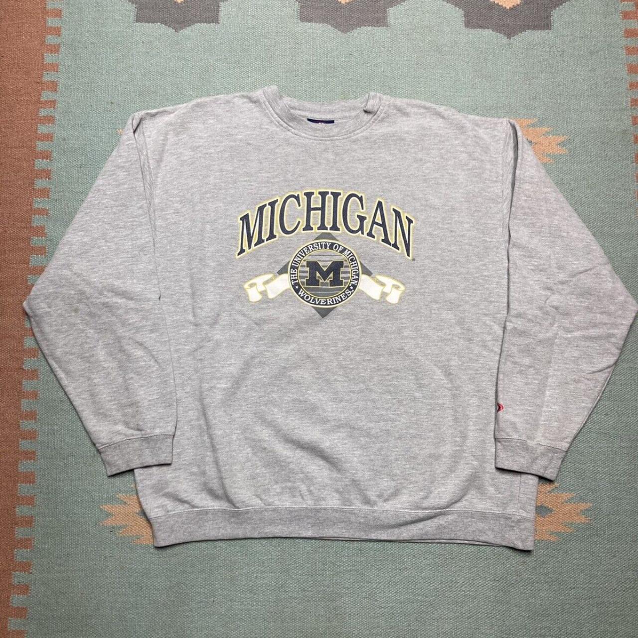 Vintage university of Michigan wolverines crewneck... - Depop