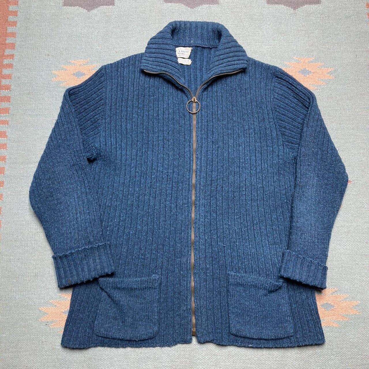 Vintage 60s Brent cardigan sweater zip knit - Depop