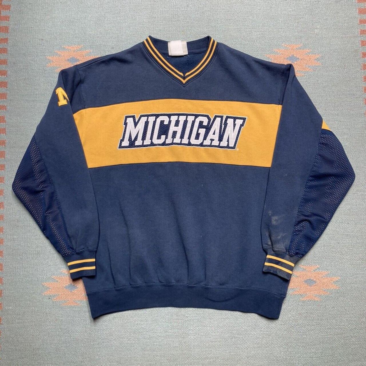 Vintage university of Michigan wolverines sweatshirt... - Depop