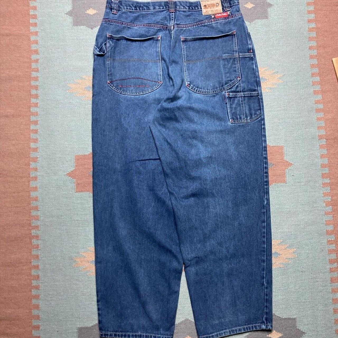 Pelle Pelle Mens Size 36X31 Baggy Loose Wide Leg Cargo Blue store Jeans VTG 90s Y2K