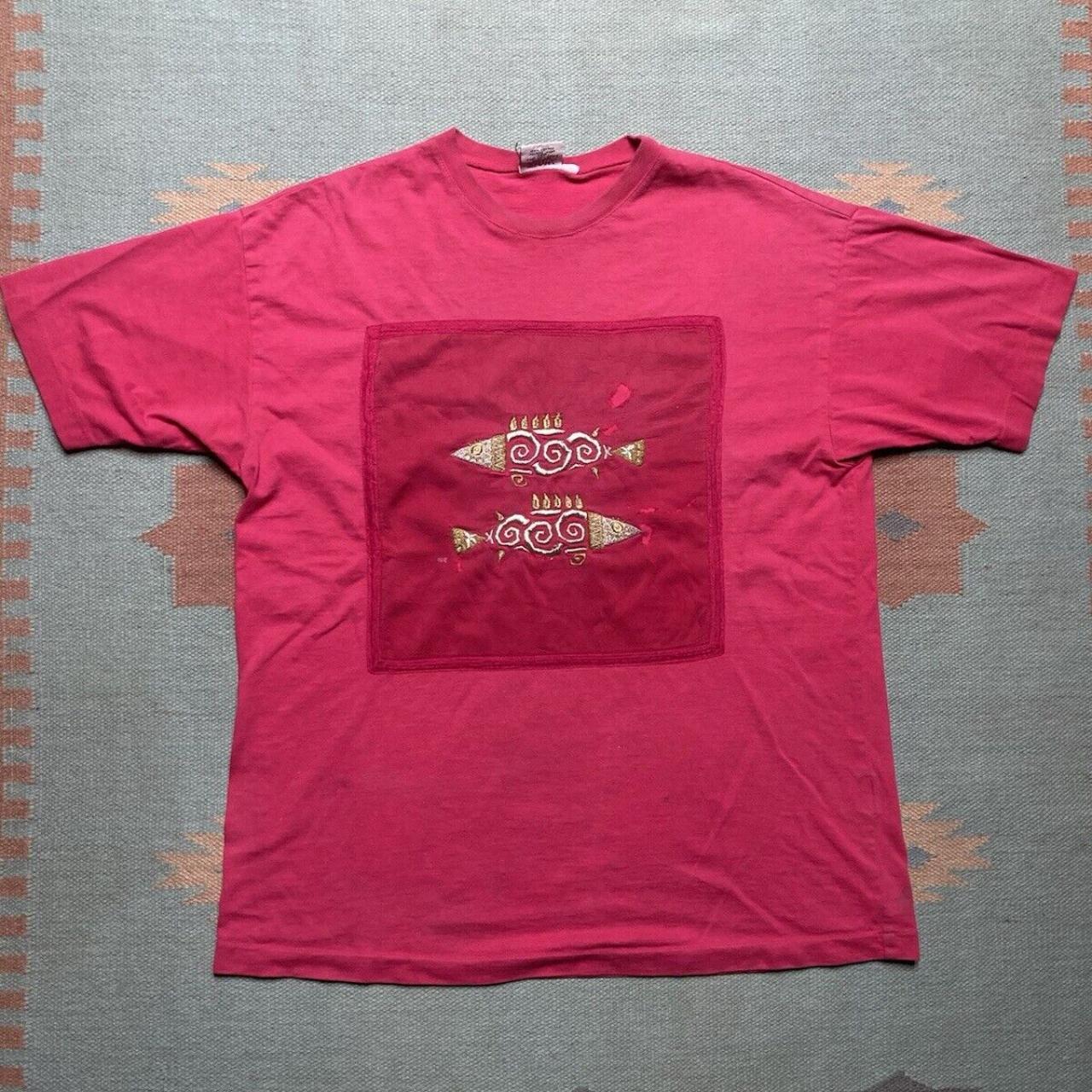 Johnny Was Embroidered pop over blouse. Size store xl salmon colored