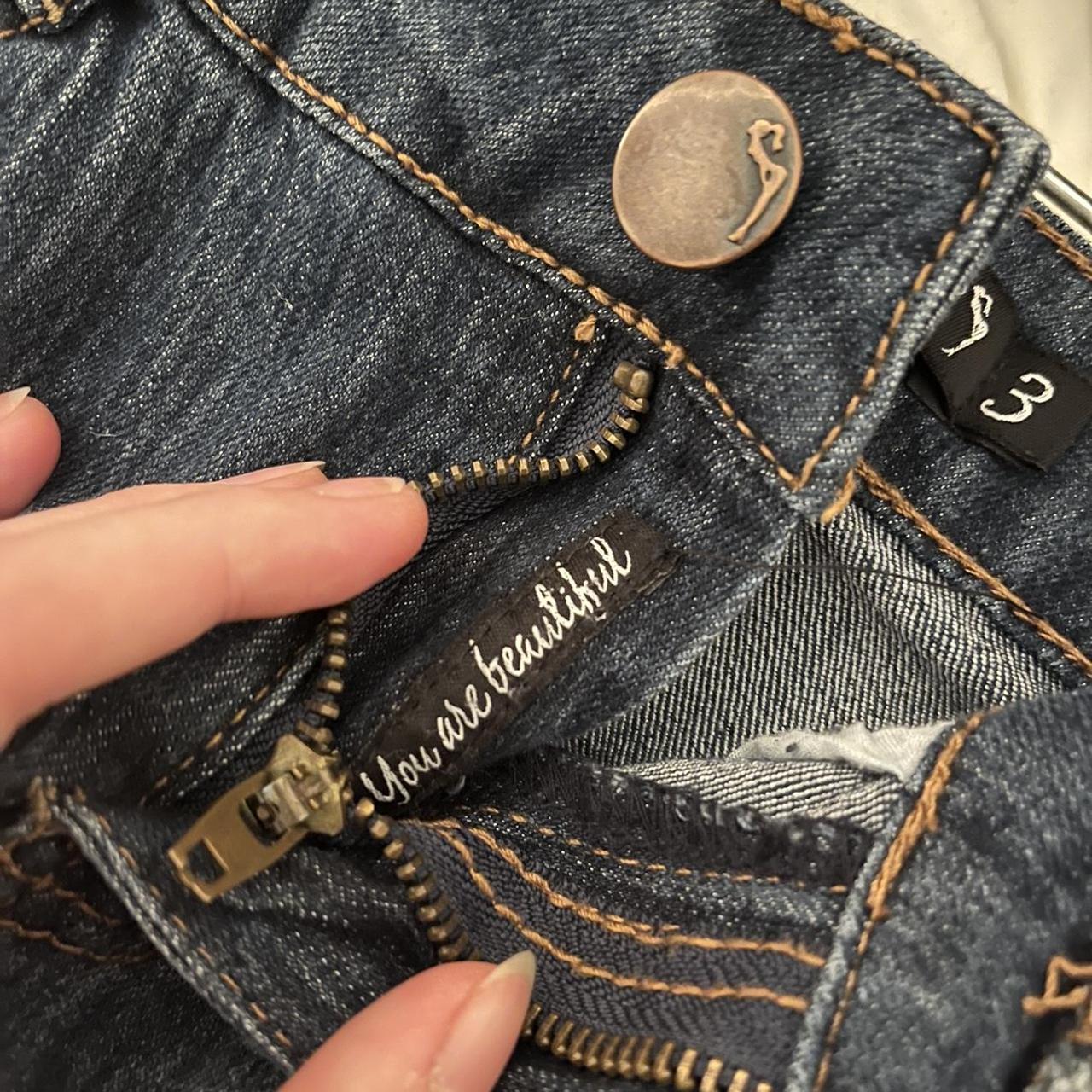 cutest dollhouse washed jean skirt size3!! super... Depop