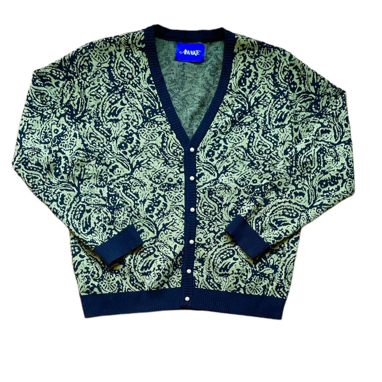 AWAKE NY PAISLEY CARDIGAN, -this is what grass looks...