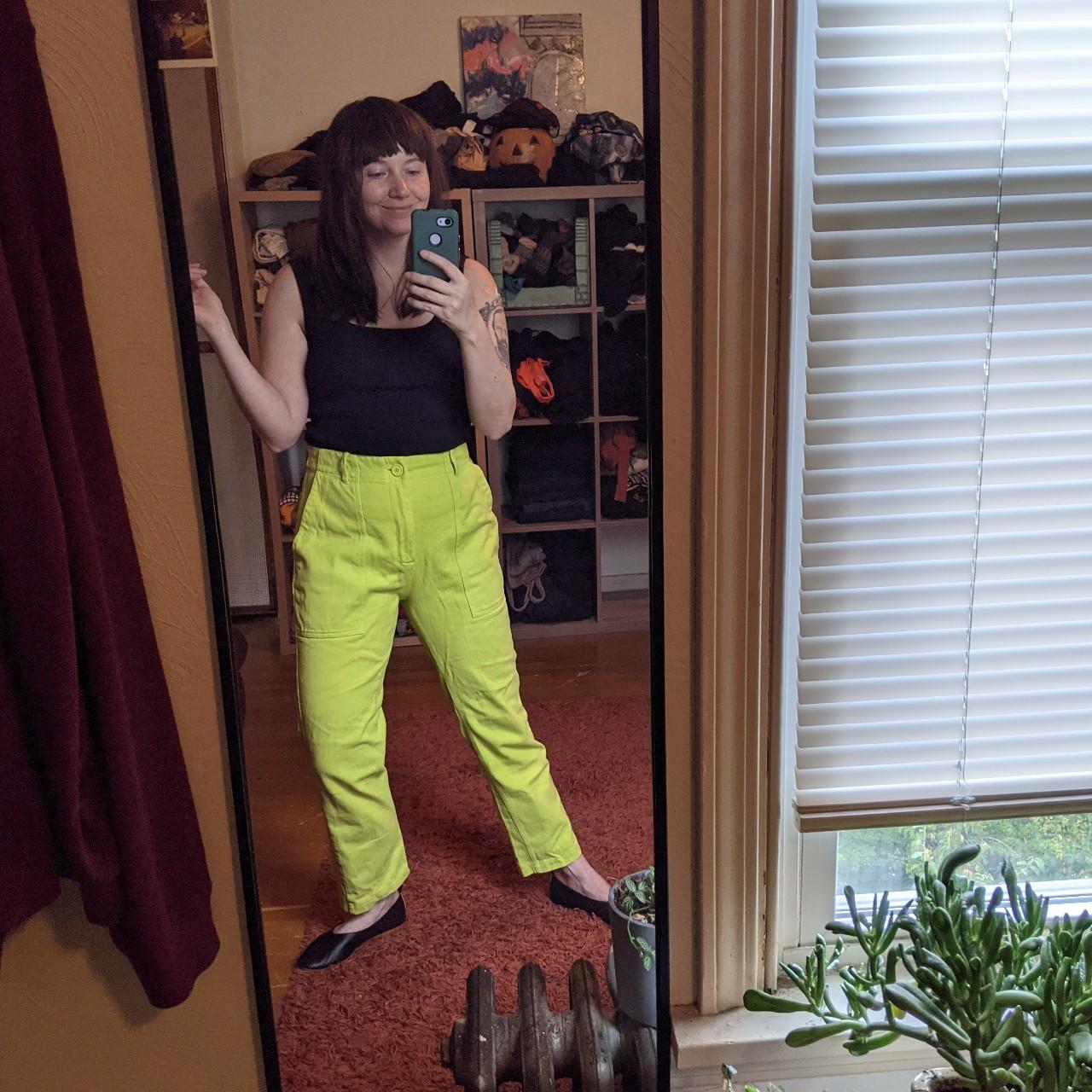 Fashion brand company gross green utility pants... Depop