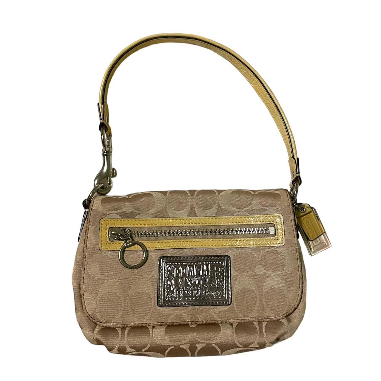 Coach Poppy Signature C Spotlight Pocket Tote Shoulder Bag F13843 Khaki  Gold | eBay
