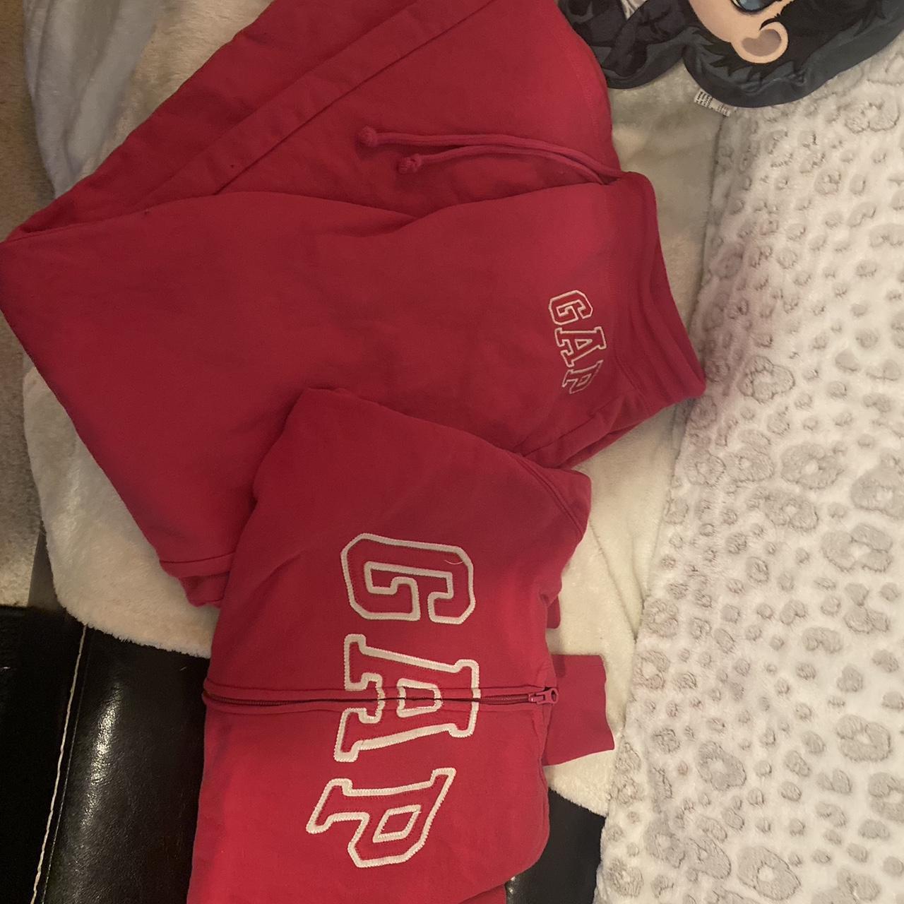 Pink gap tracksuit set (sizes in photo) goes for $30-40 - Depop