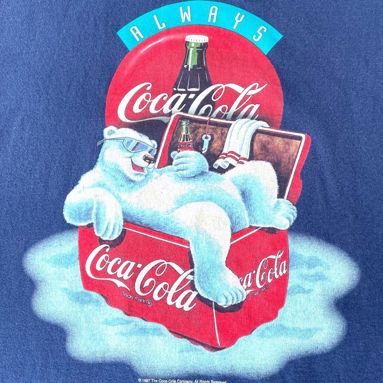 Coca-Cola Men's Navy T-shirt | Depop