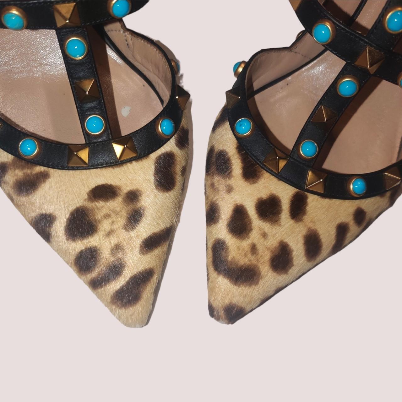 Valentino rockstud leopard sales heels