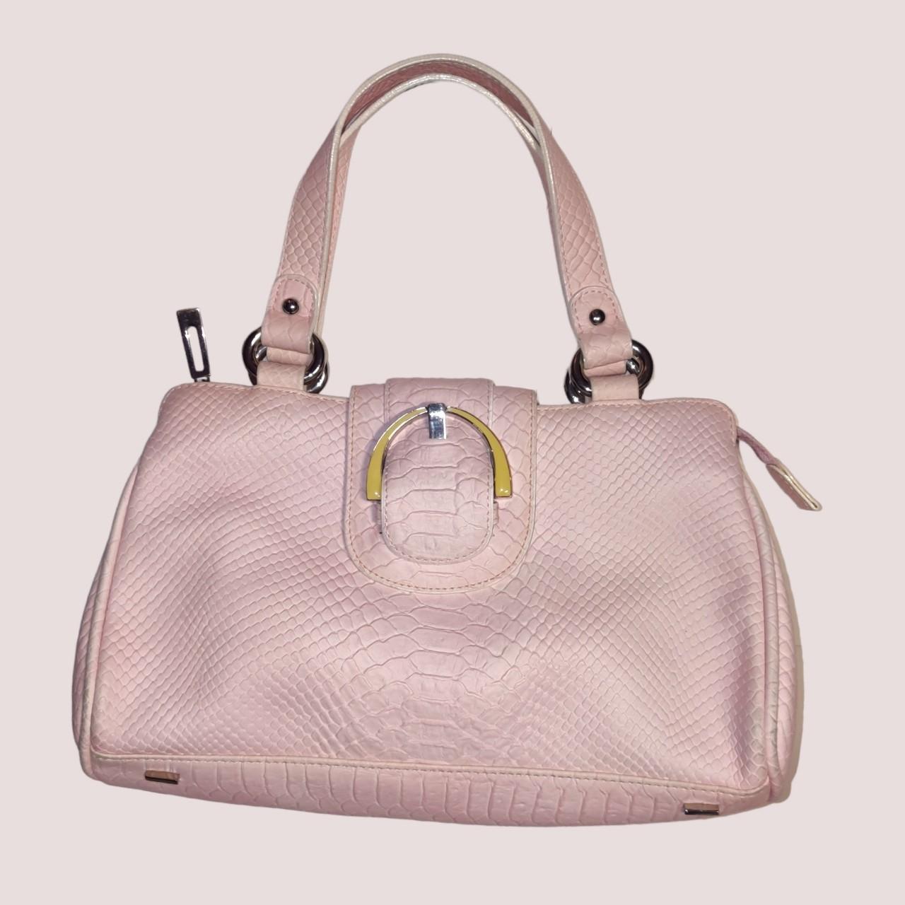 Dissona Italian Designer Pink Leather Shoulder Bag! - Depop