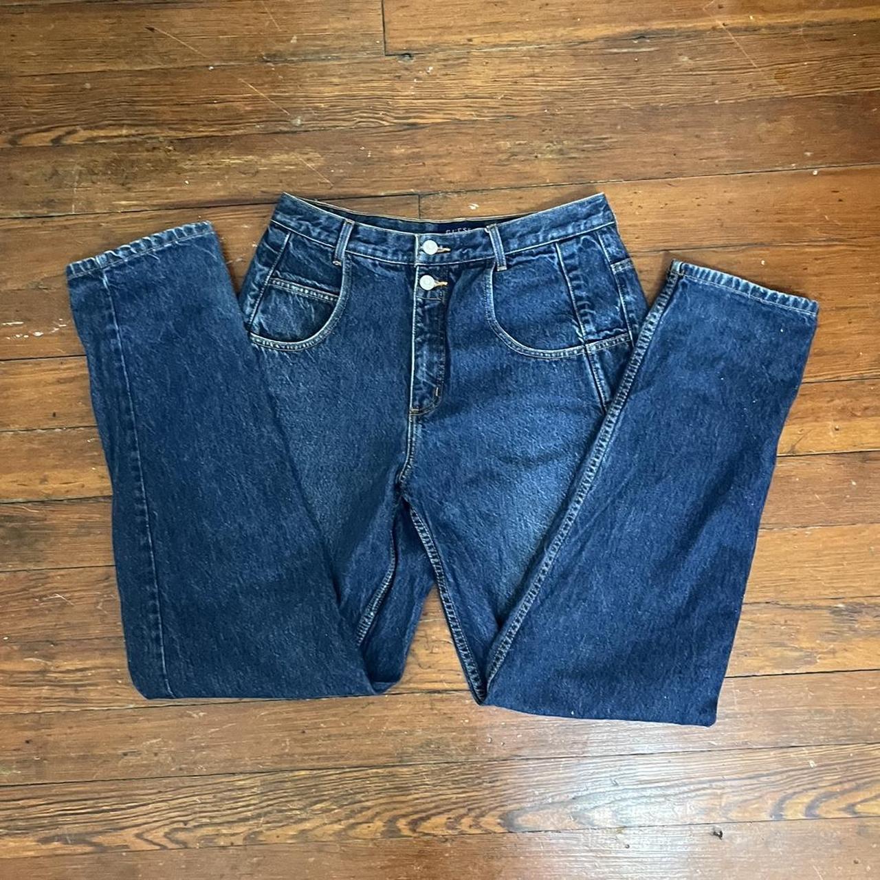 90's Guess Blue Jeans. In 10/10 condition. Size 32... - Depop