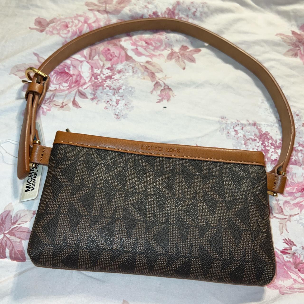 Michael Kors Brown/Tan Signature Coated Canvas and Leather