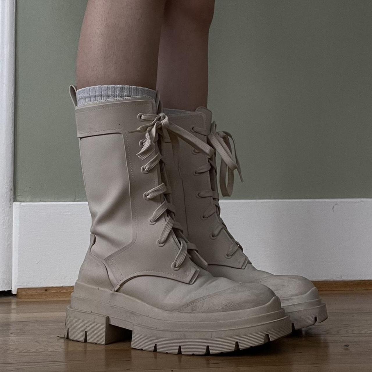 mens white platform boots