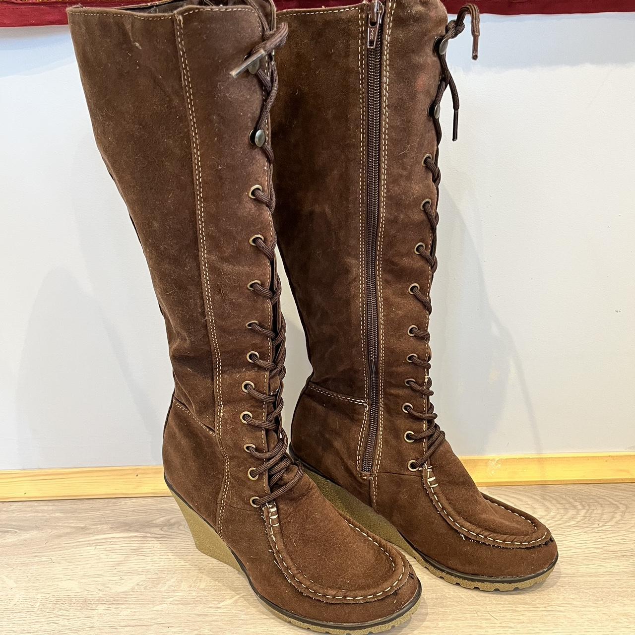 Primark Women's Brown Boots Depop