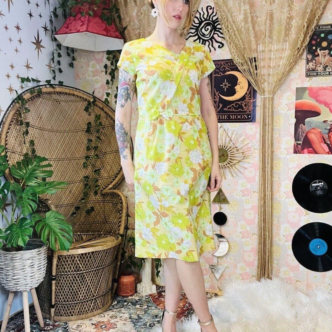 Vintage 60s Summer Dress By Gileric Wrap Front With
