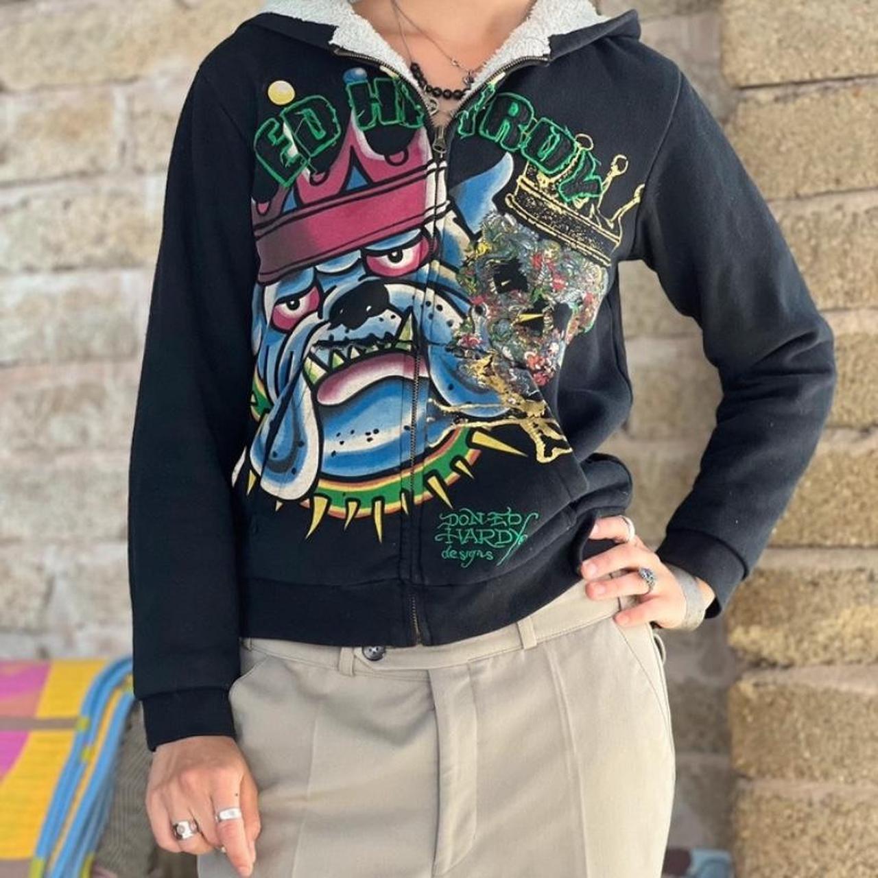トップス made in USA Y2K ED HARDY beroa foodie Ed Hardy Rhinestone Koi Fish Baby Tee – DTLR