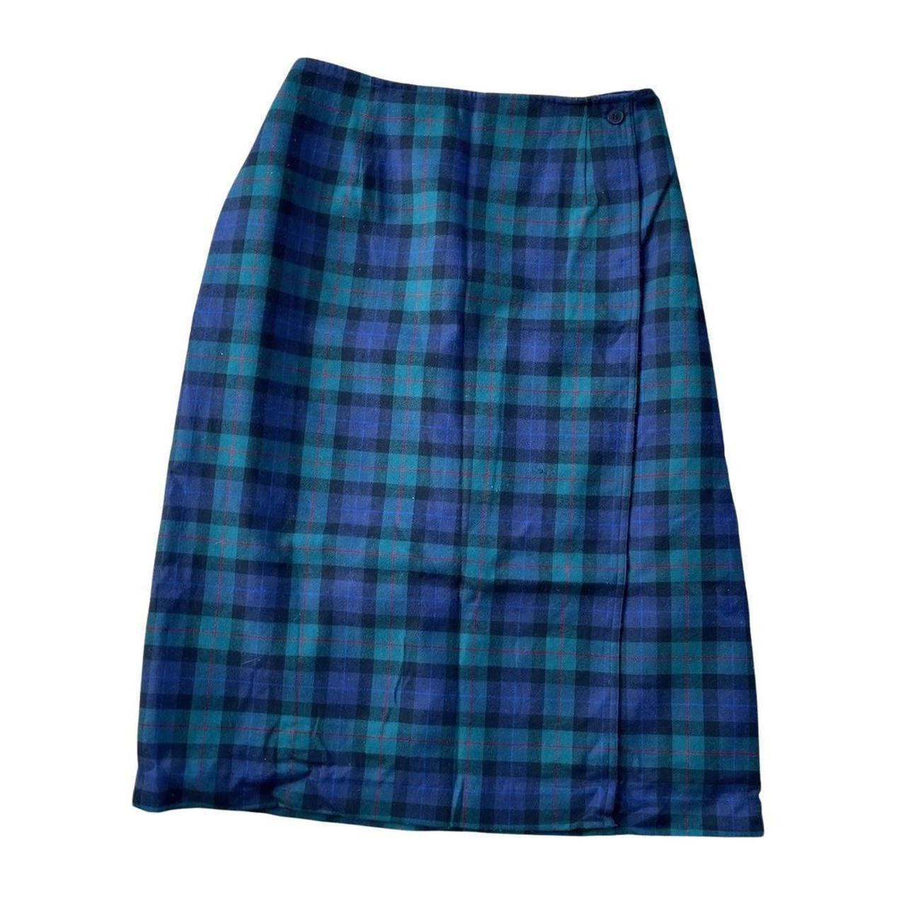 Plaid midi wrap skirt best sale