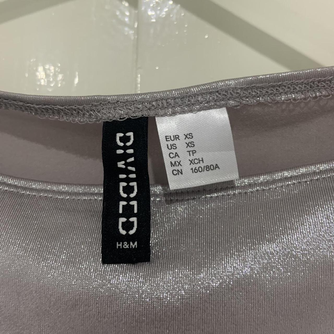 H&M silver boatneck top🪩 Worn once, perfect... Depop