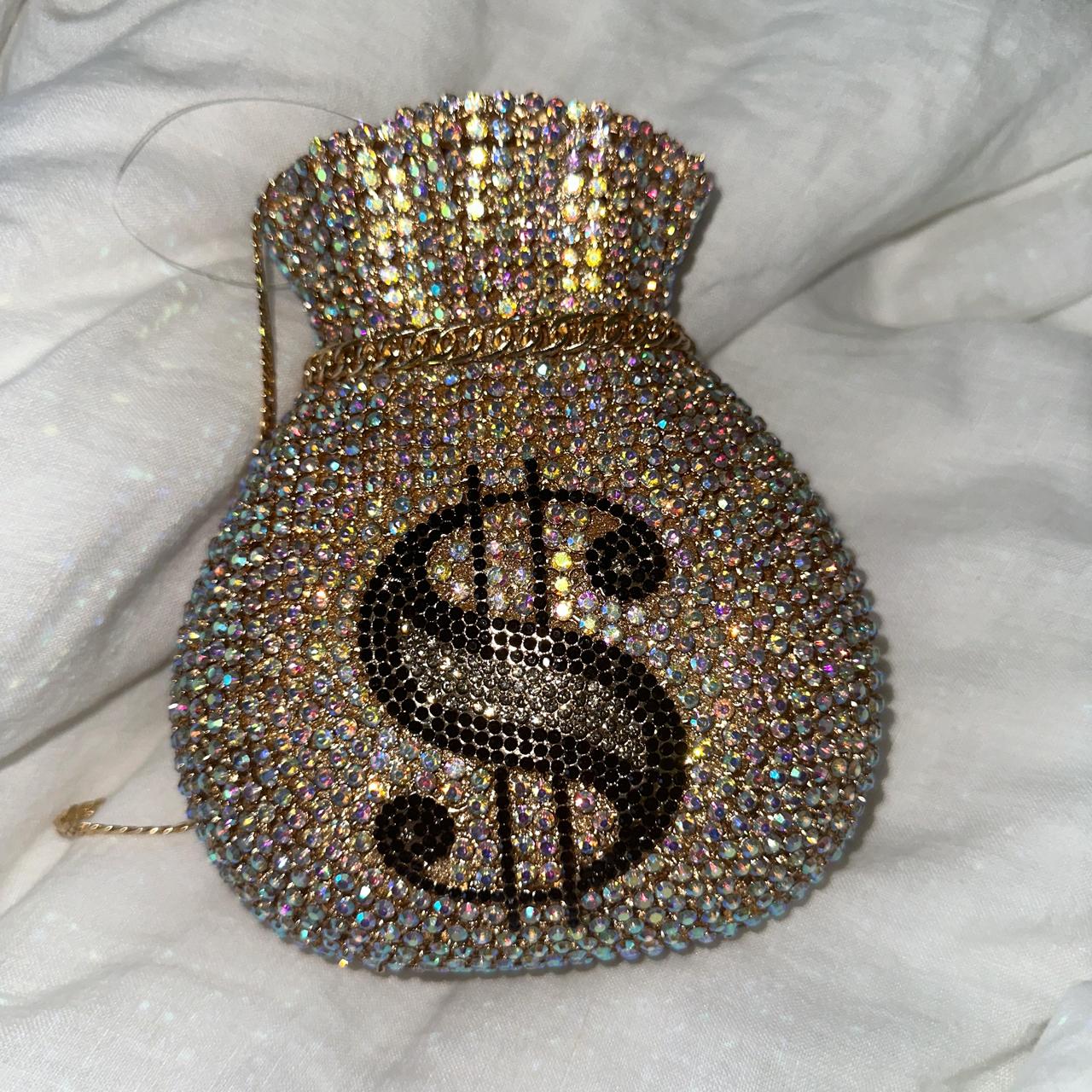 New, never worn bling money bag sale