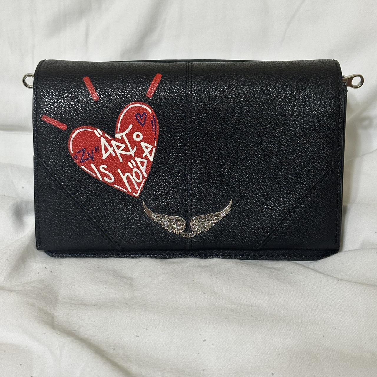 Zadig & Voltaire cross body black leather bag with - Depop