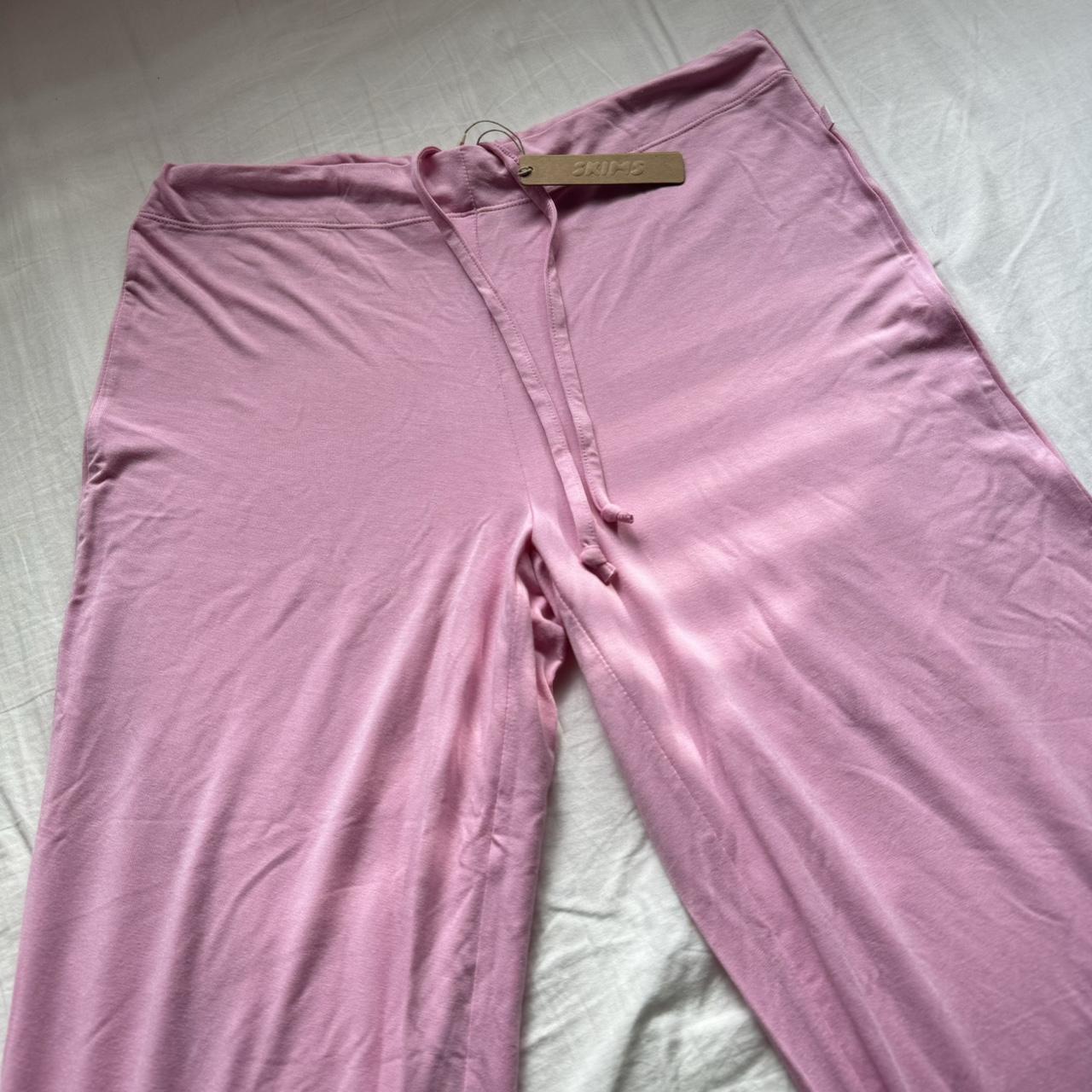 Skims Cotton Jersey Foldover pant in color Heather - Depop