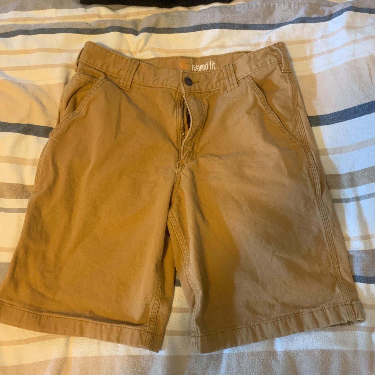 Carhartt WIP Men's Tan Shorts | Depop