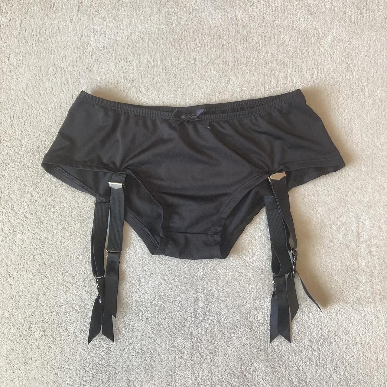 Black Leg Avenue panties with built in garter