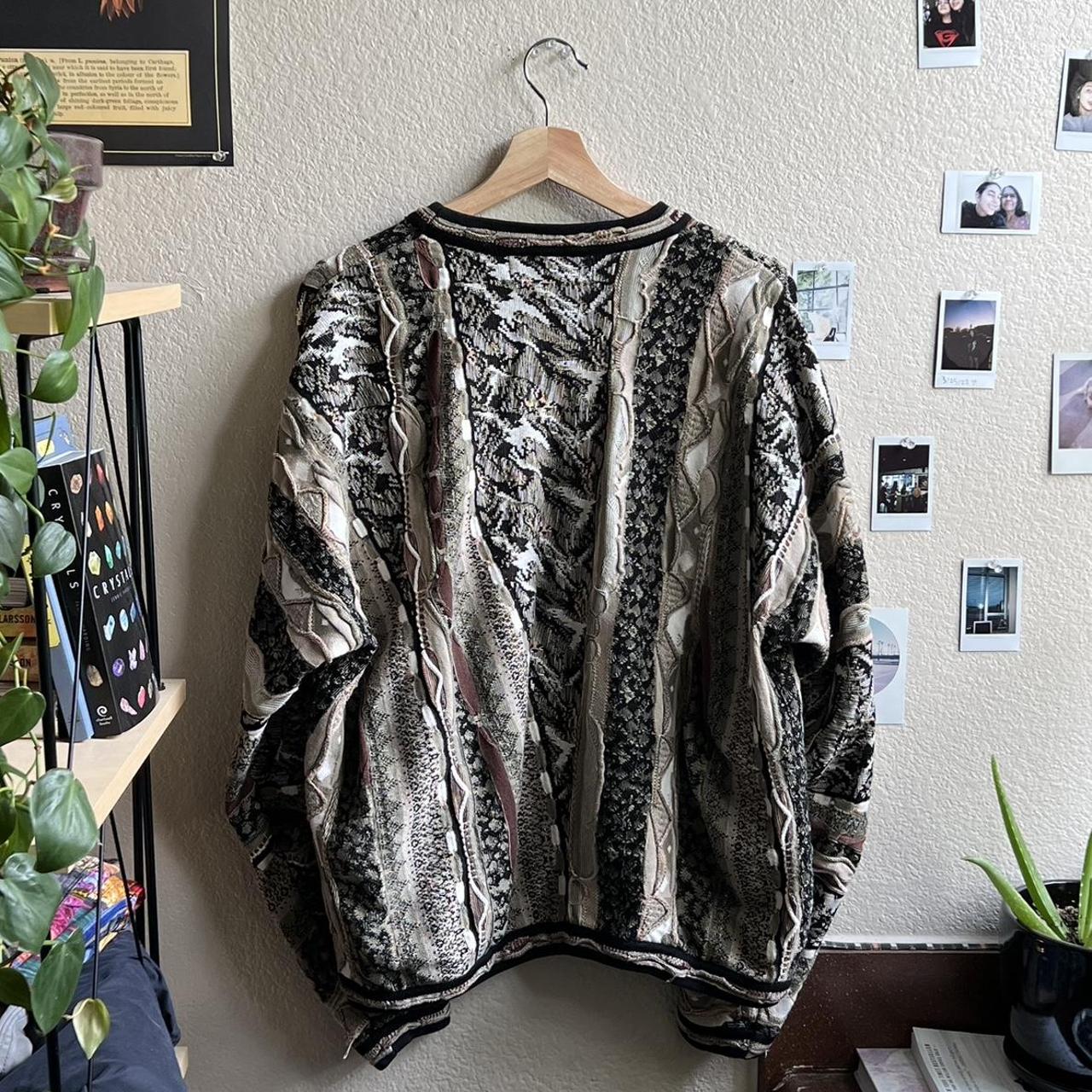 Coogi Men's Green and Brown Jumper (3)