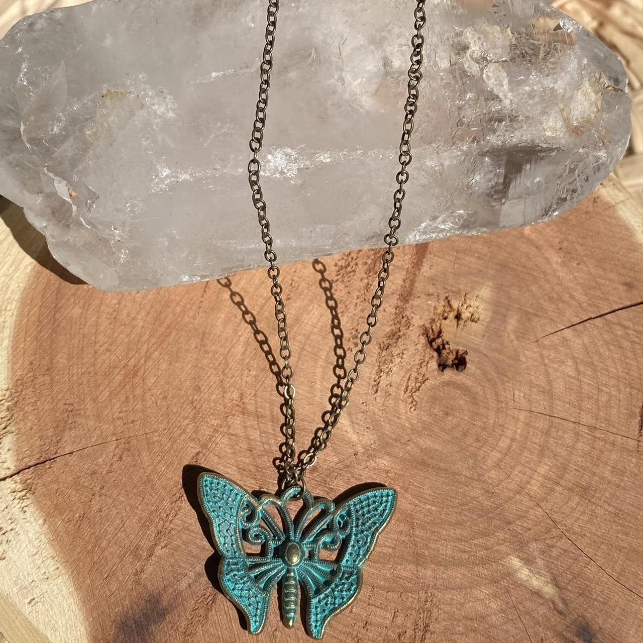 Bronze Butterfly Necklace Handmade By Me