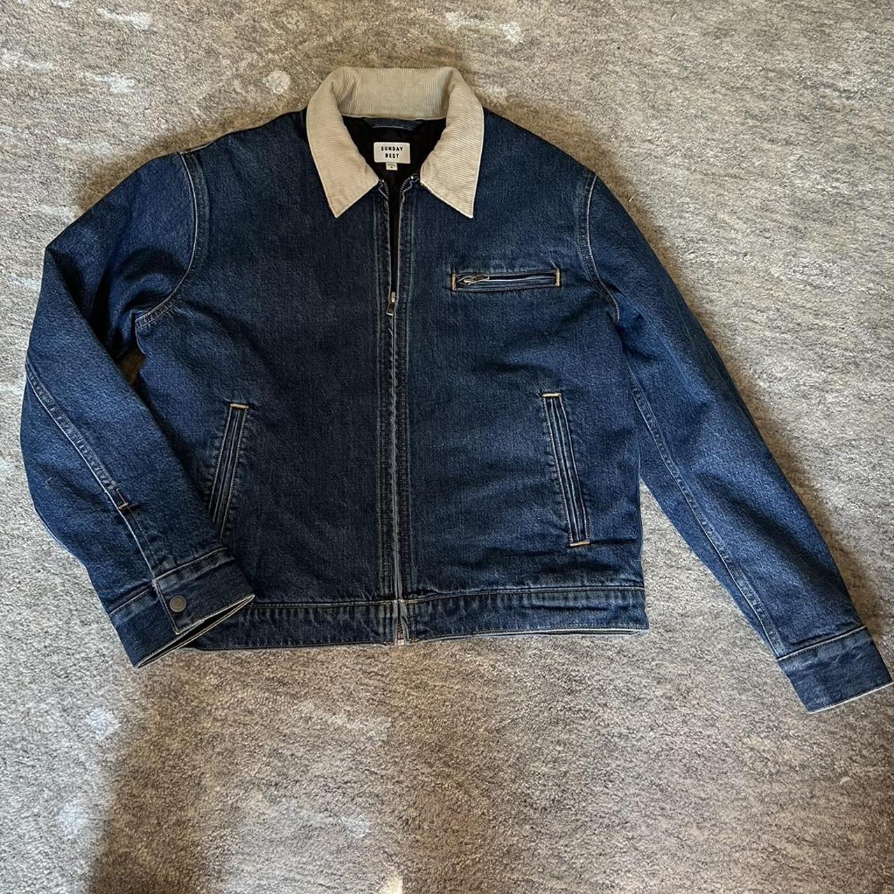 Aritzia Women's Navy and Blue Jacket Depop